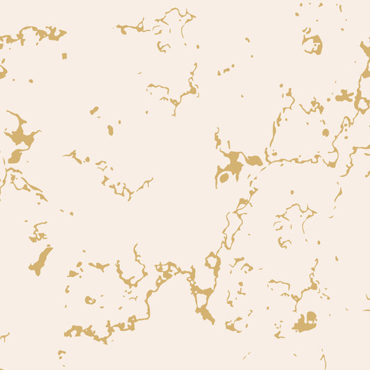 Faux Marble Wallpaper - Cream and Gold