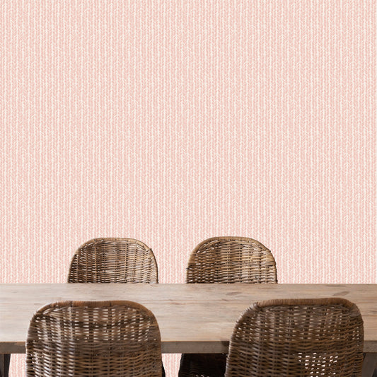 Oak Grains Wallpaper - Blush