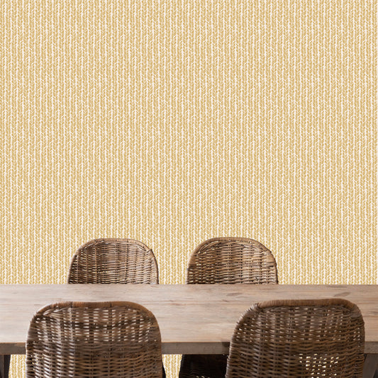 Oak Grains Wallpaper - Ochre