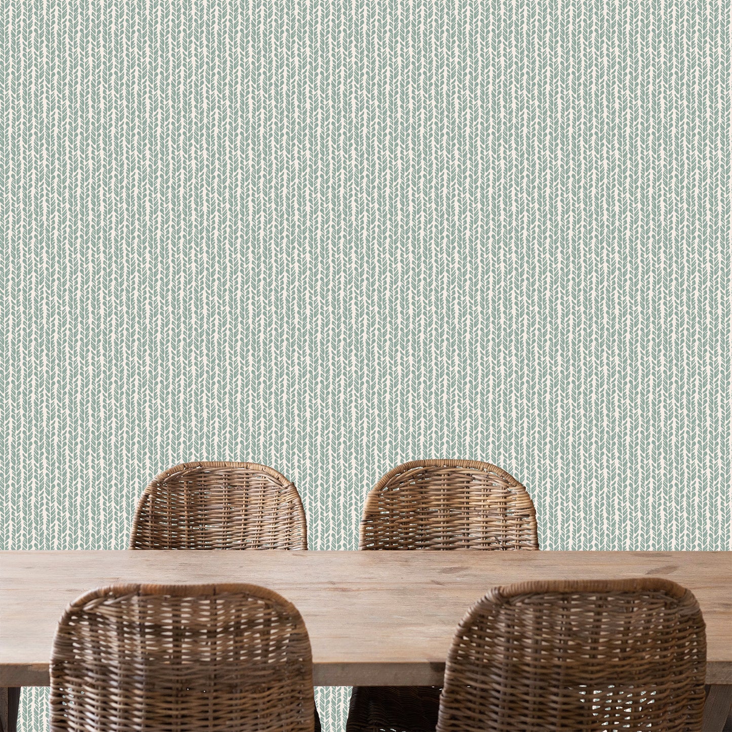 Oak Grains Wallpaper - Sage