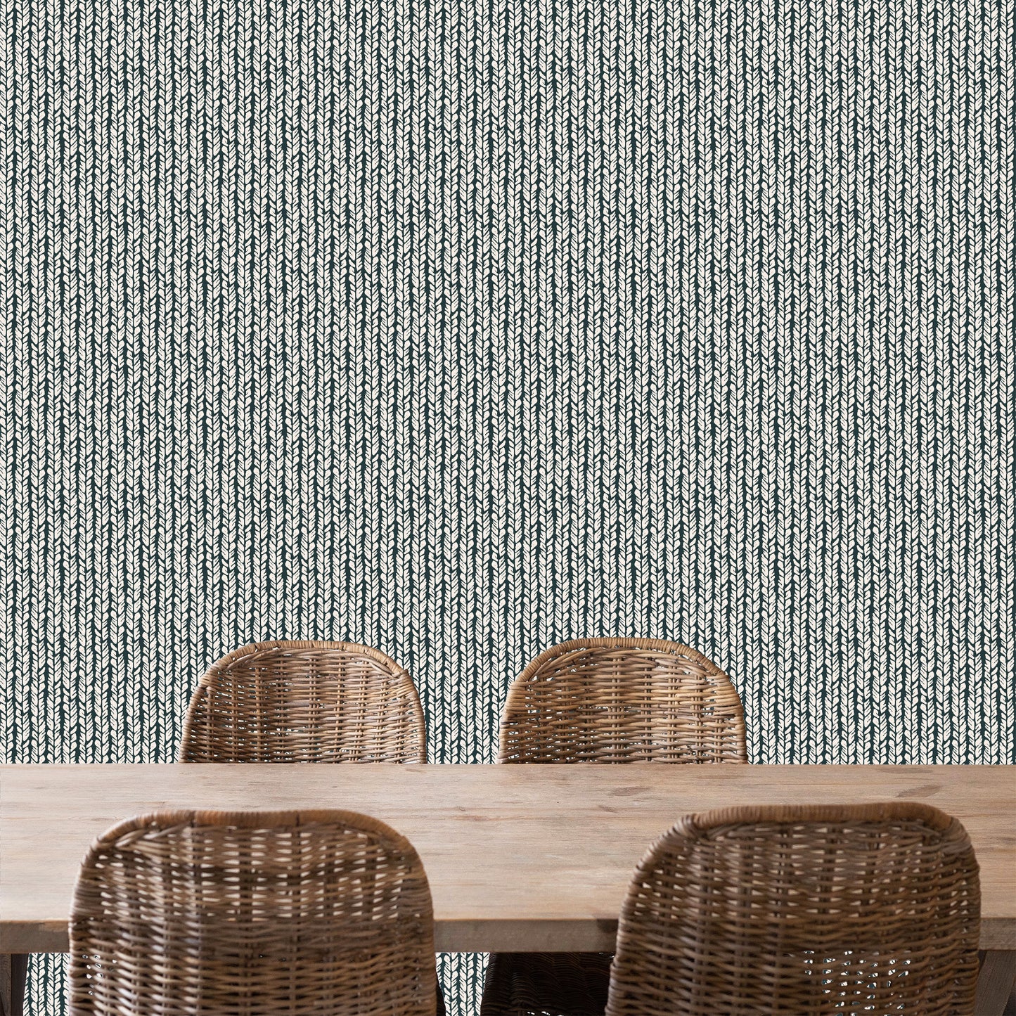 Oak Grains Wallpaper - Teal