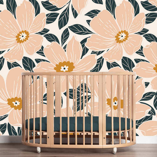 Tropical Hibiscus Mural