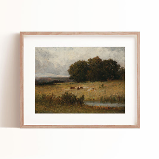 Grazing Hillside Art Print