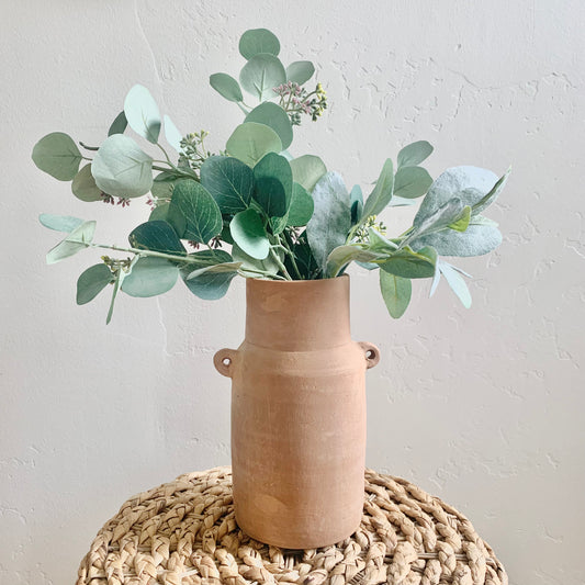 Tenley Terracotta Vase with Handles