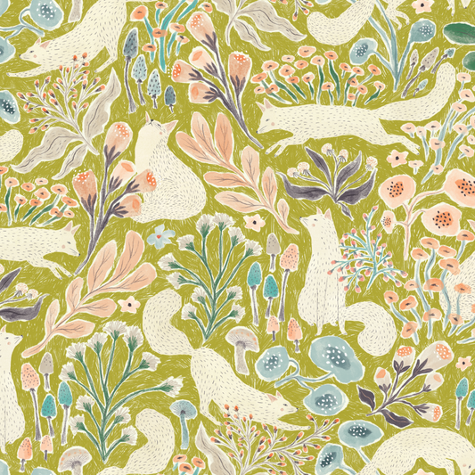 Fox Friends Wallpaper - Marigold