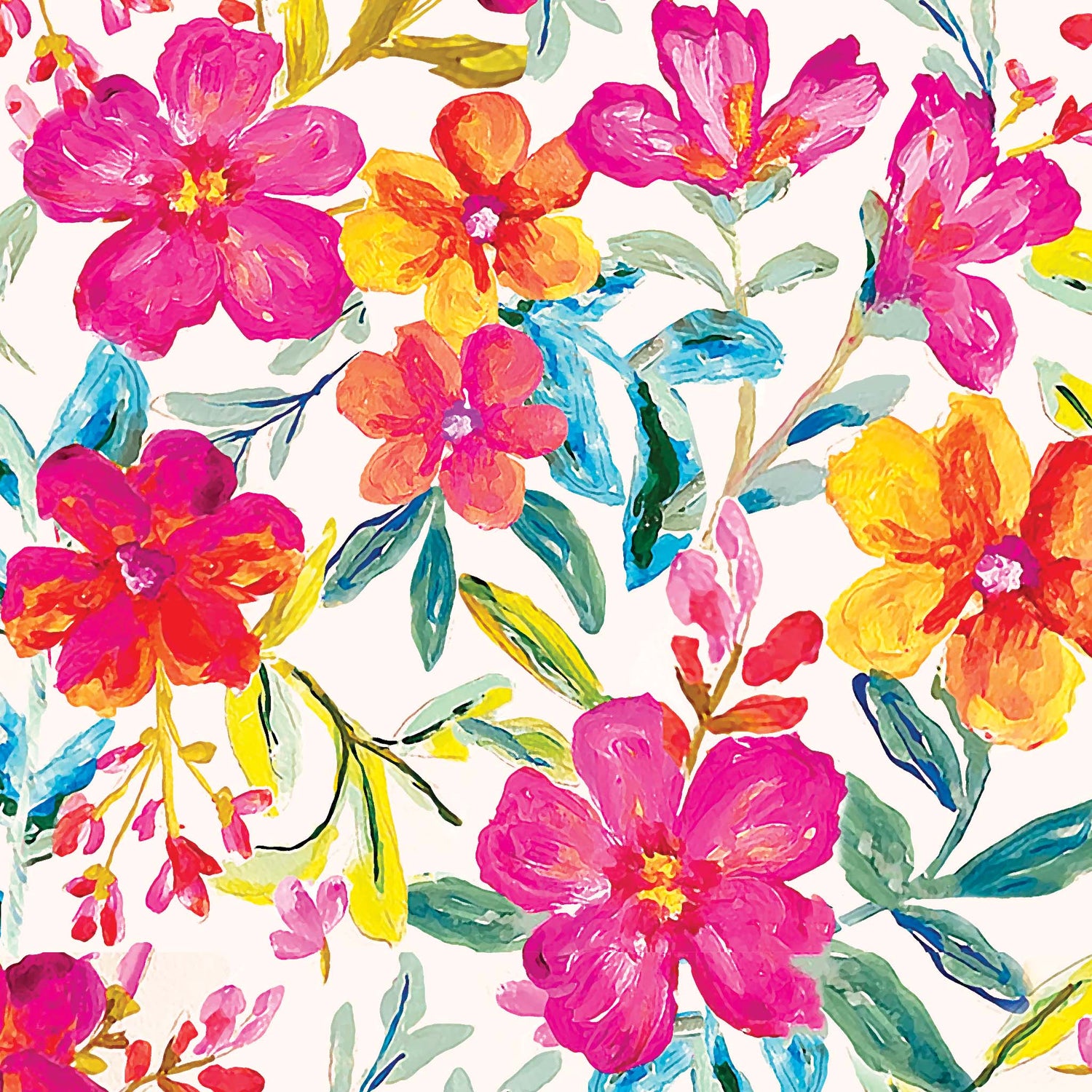 Close up featuring Iris + Sea Layne Floral- Multi Peel and Stick Wallpaper - a floral pattern