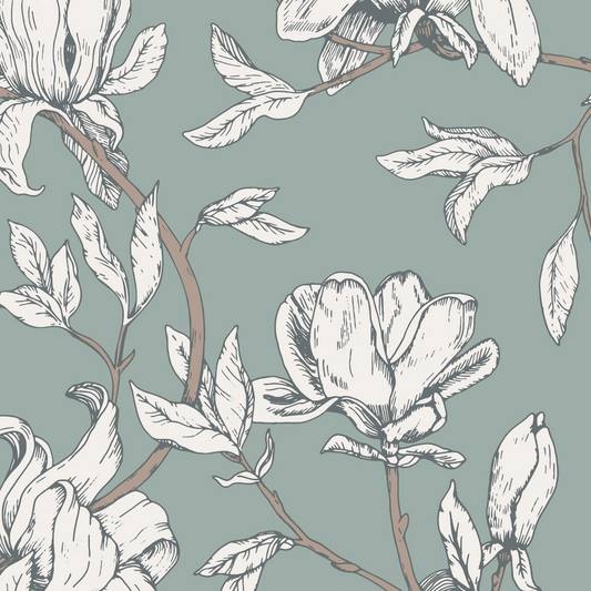 Magnolia Wallpaper - Sage