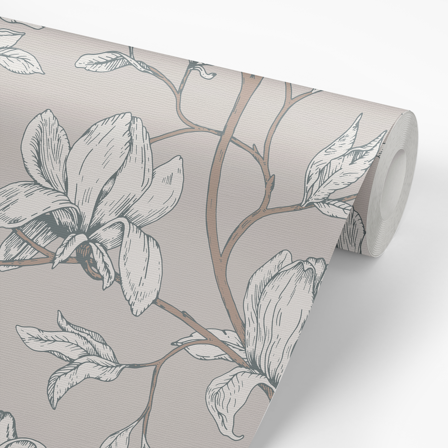 Magnolia Wallpaper - Warm Greige