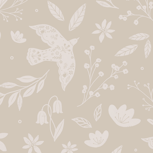 Dove of Peace Wallpaper - Tan