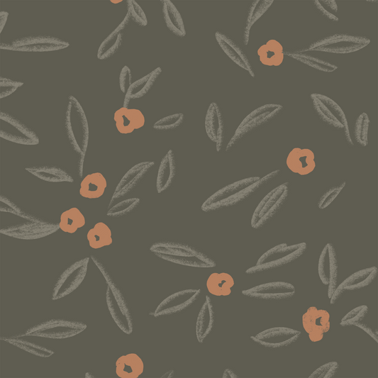 Tiny Blooms Wallpaper - Green