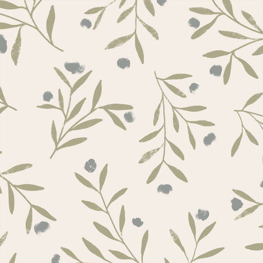 Tiny Branches Wallpaper - Cream