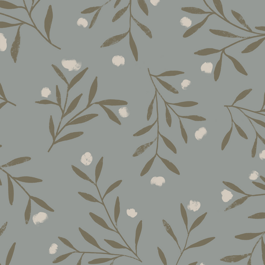 Tiny Branches Wallpaper - Sage