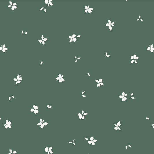 Tiny Floral Wallpaper - Green