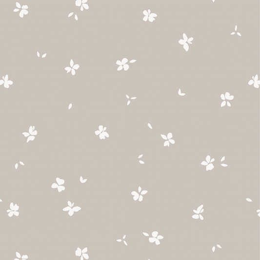 Tiny Floral Wallpaper - Taupe
