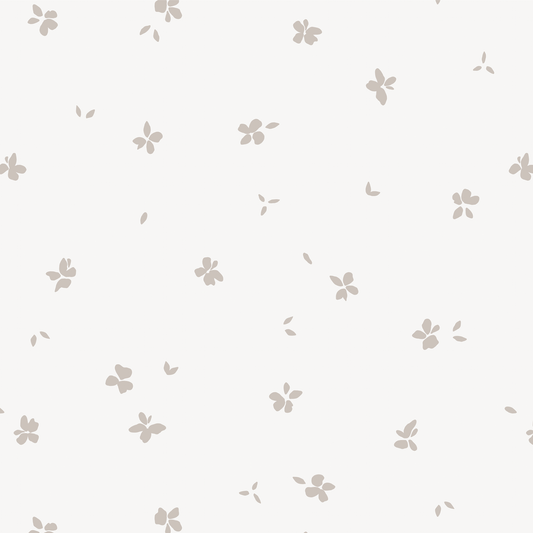 Tiny Floral Wallpaper - White