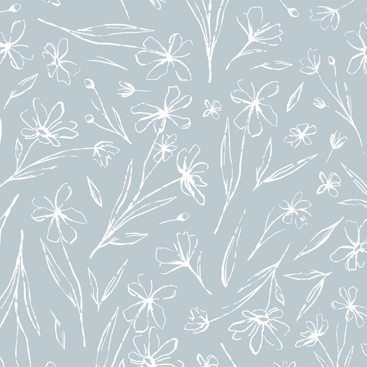 Ditsy Floral Wallpaper - Blue