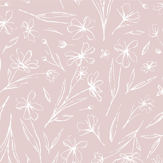 Ditsy Floral Wallpaper - Blush