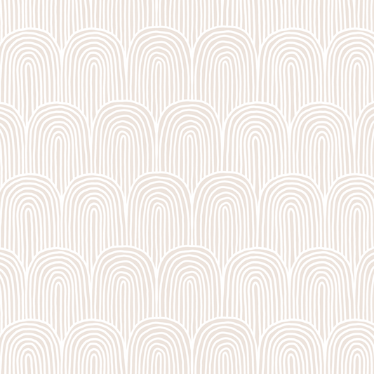 Neutral Rainbow Wallpaper - Cream
