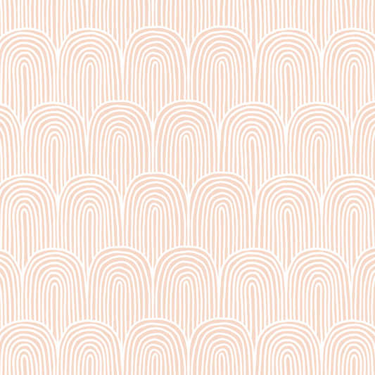 Neutral Rainbow Wallpaper - Peach