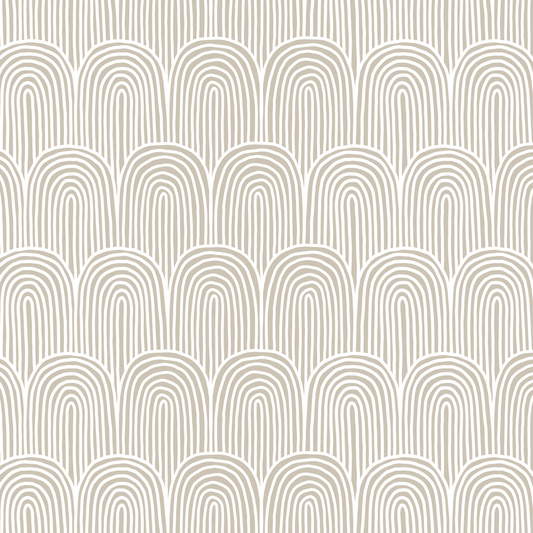 Neutral Rainbow Wallpaper - Sand