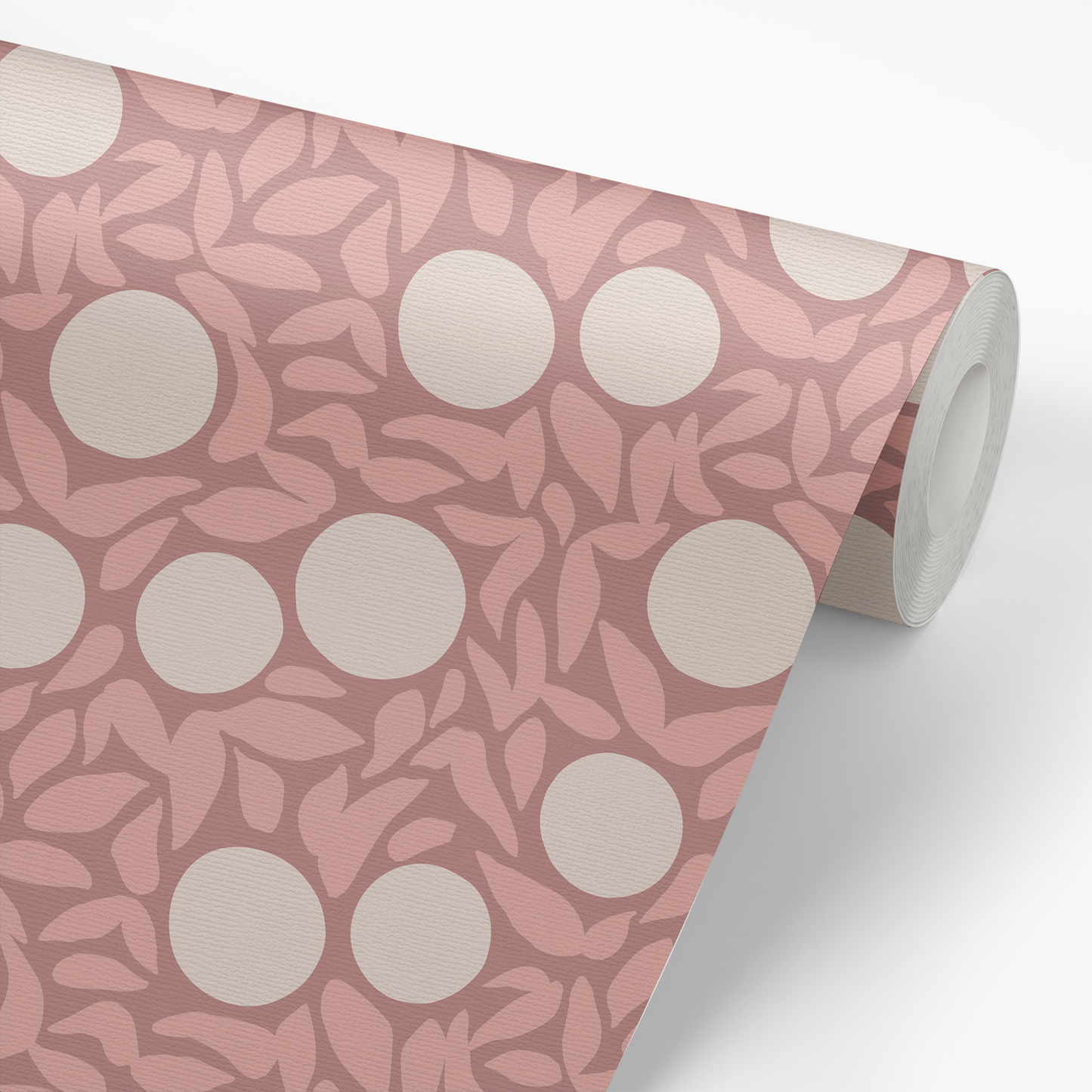 Flower Dots Wallpaper - Rosy Pink