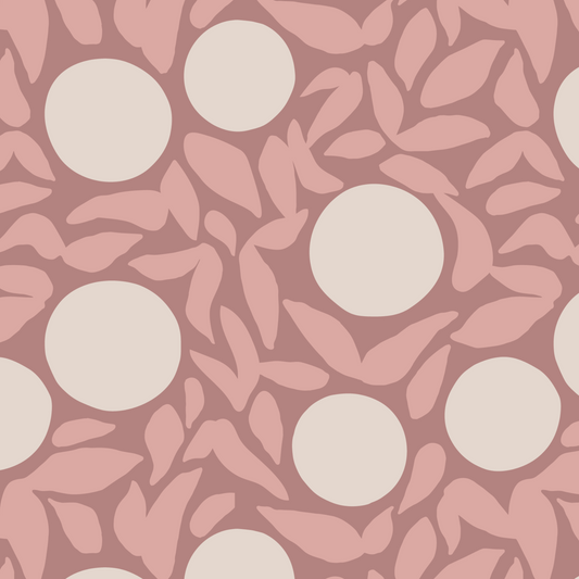 Flower Dots Wallpaper - Rosy Pink