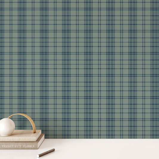 Classic Plaid Wallpaper - Green