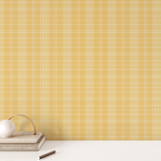 Classic Plaid Wallpaper - Yellow