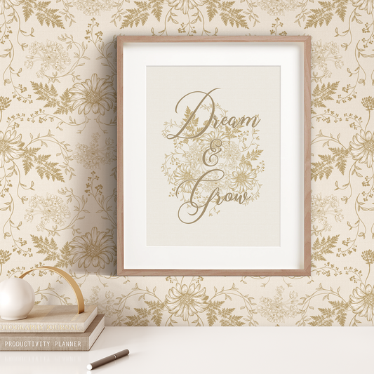 Dream and Grow Art Print - Cream