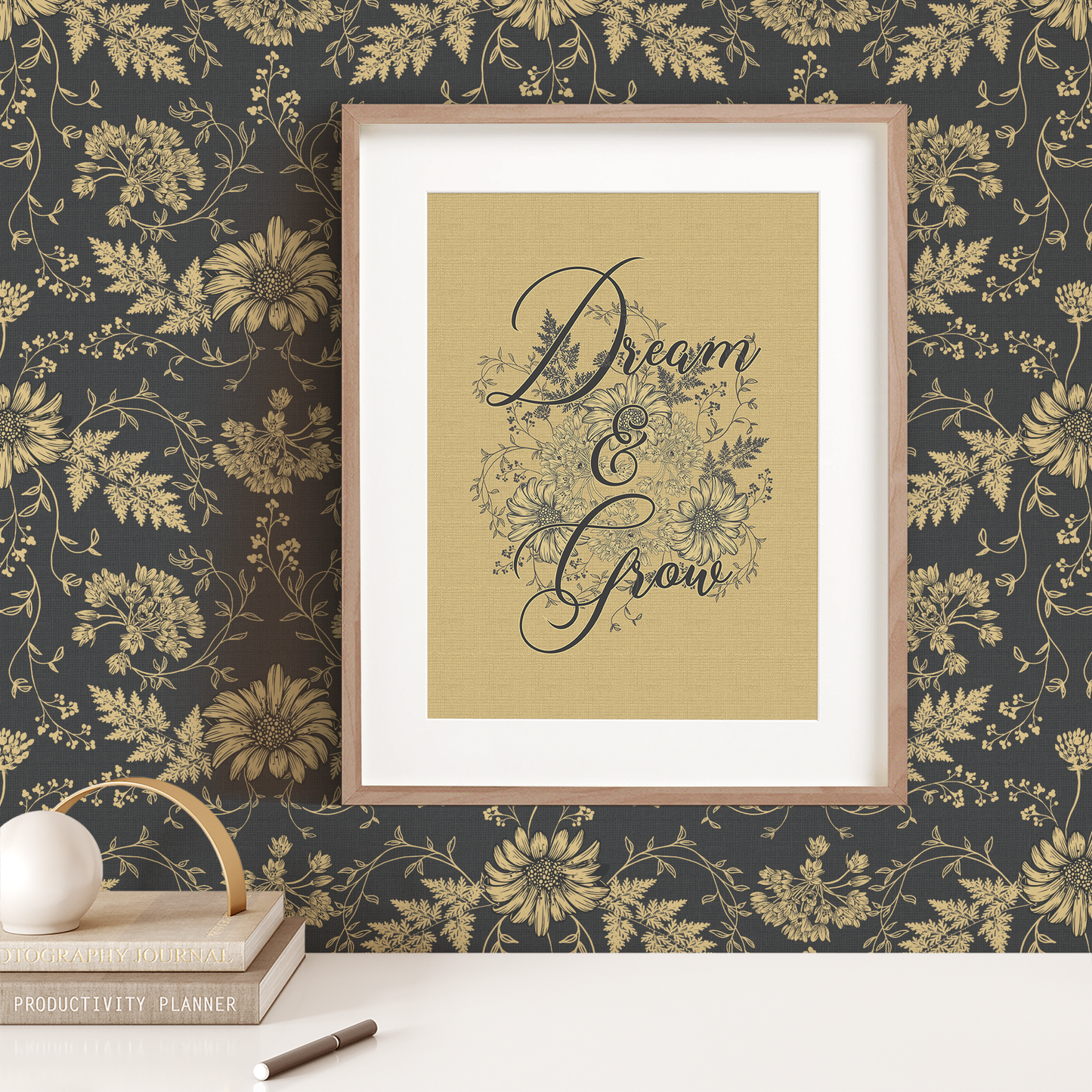 Dream and Grow Art Print - Golden