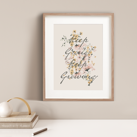 Keep Going Art Print - Cream