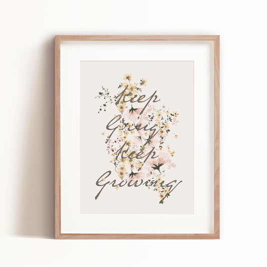 Keep Going Art Print - Cream