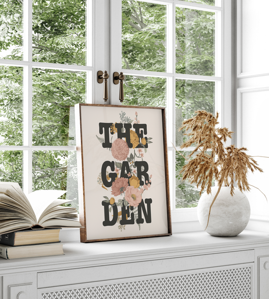 The Garden Art Print - Cream