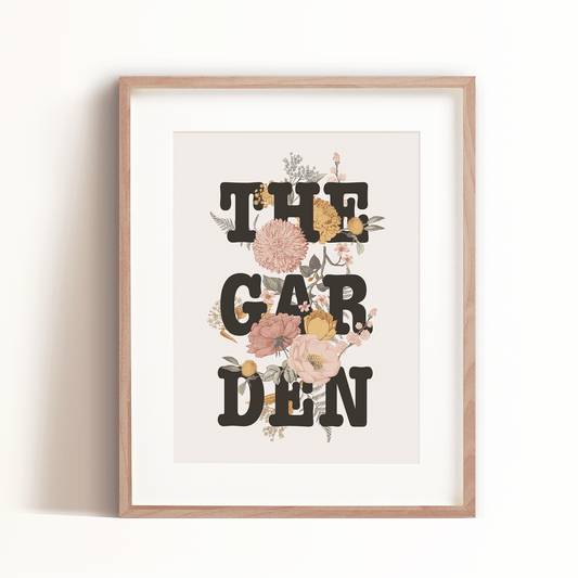 The Garden Art Print - Cream