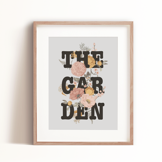 The Garden Art Print - Gray Blue