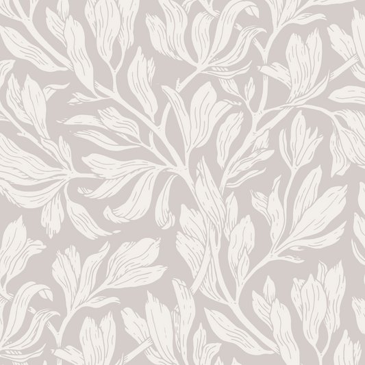 Olivia Wallpaper - Bone on Warm Greige
