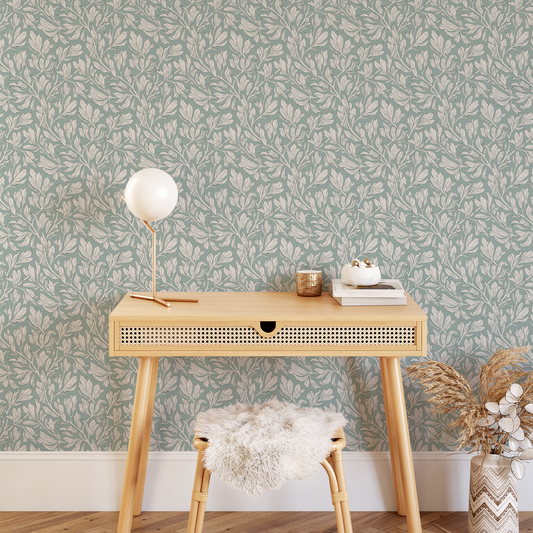 Olivia Wallpaper - Gray Sage