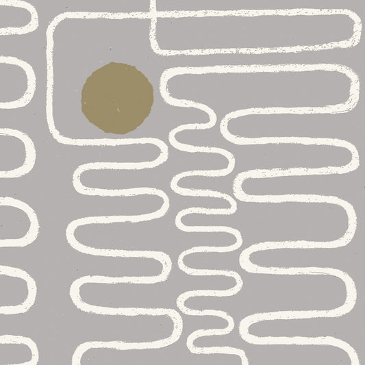 Circle Squiggle Wallpaper - Gray