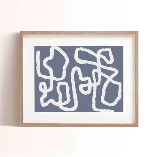 Morphic Art Print - Blue