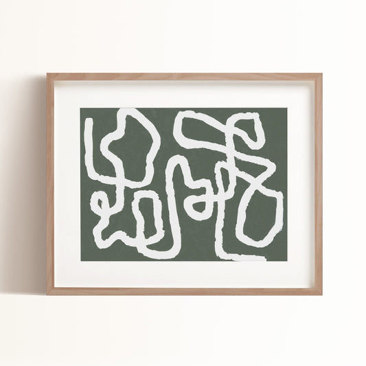 Morphic Art Print - Green