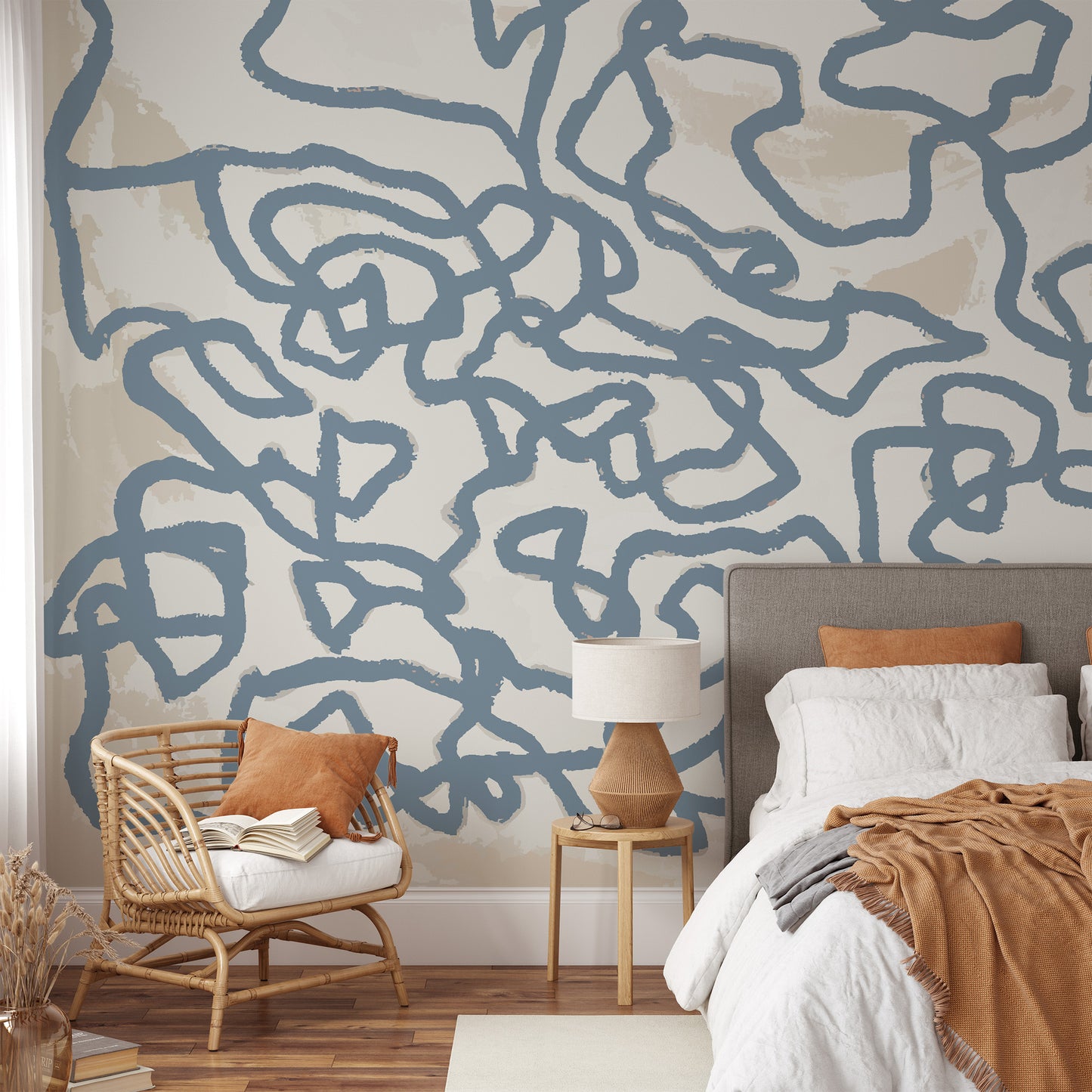 Scrbl Wallpaper - Blue