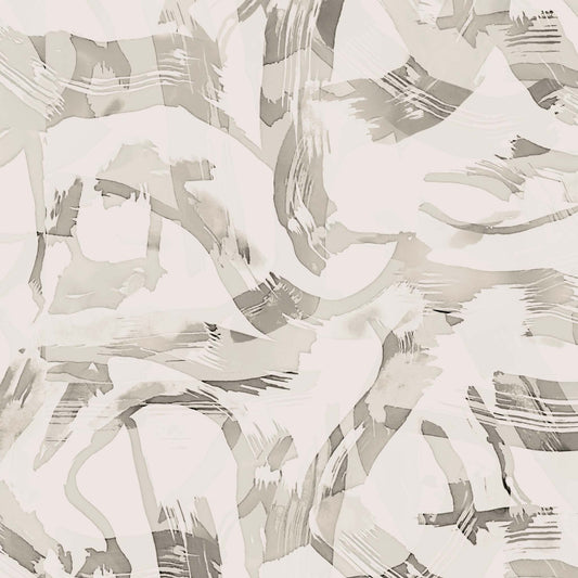 Close up featuring Iris + Sea Paint Strokes- Beige Peel and Stick Wallpaper - a modern pattern
