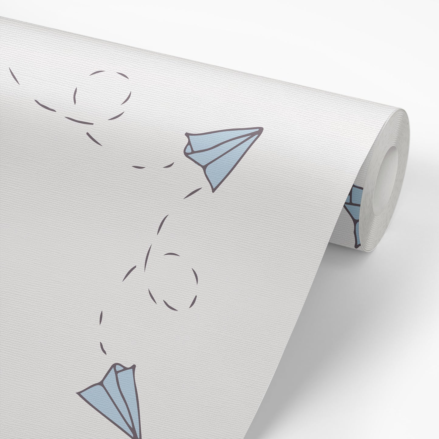 Paper Planes Wallpaper - Light Blue