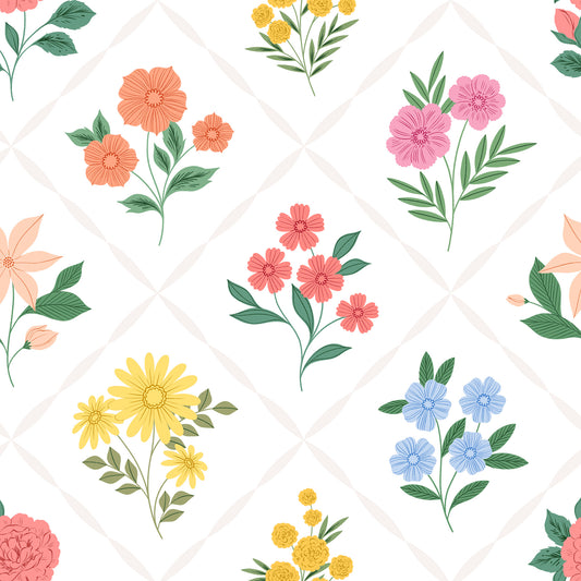 Bouquets Wallpaper - Wildflowers (Multi)
