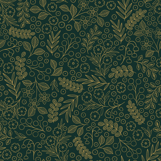Fields Wallpaper - Pine Gold