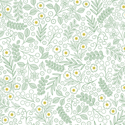 Fields Wallpaper - Sage