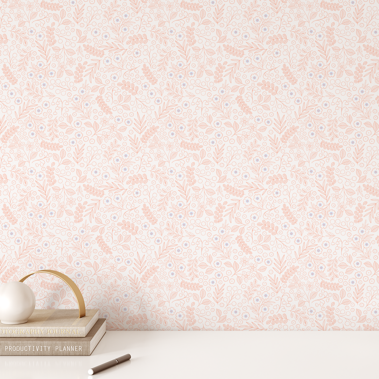 Fields Wallpaper- Blush