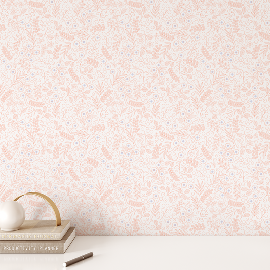 Fields Wallpaper - Blush