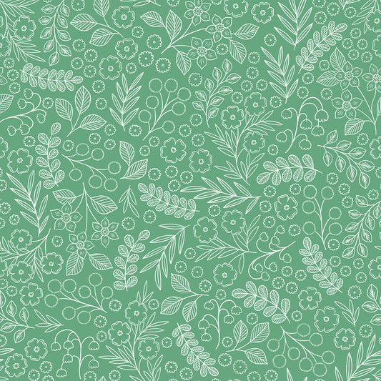 Fields Wallpaper - Emerald