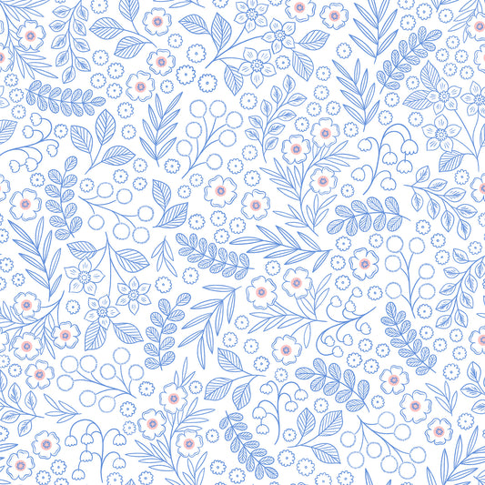 Fields Wallpaper - Periwinkle